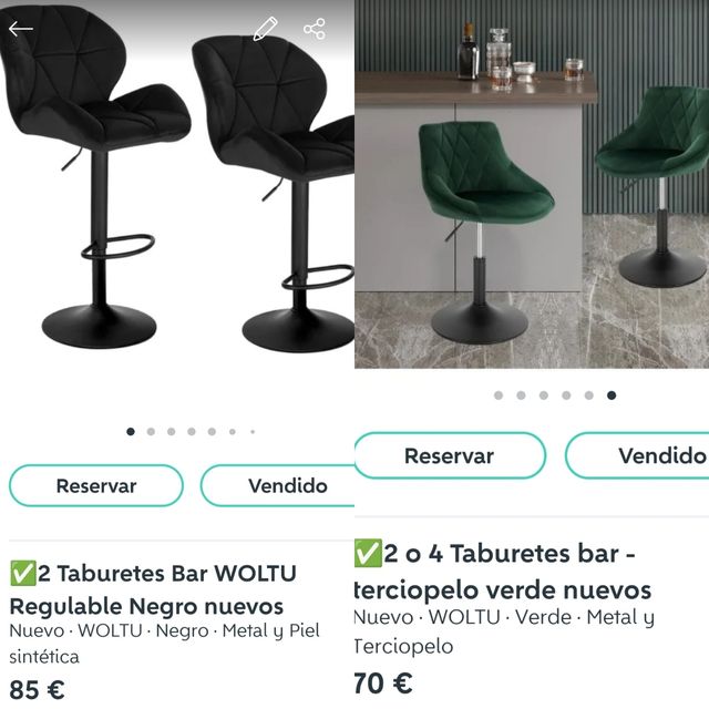Taburetes Regulables Sillas Comedor salón nuevas