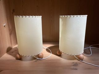 2 lámparas mesita noche - beige
