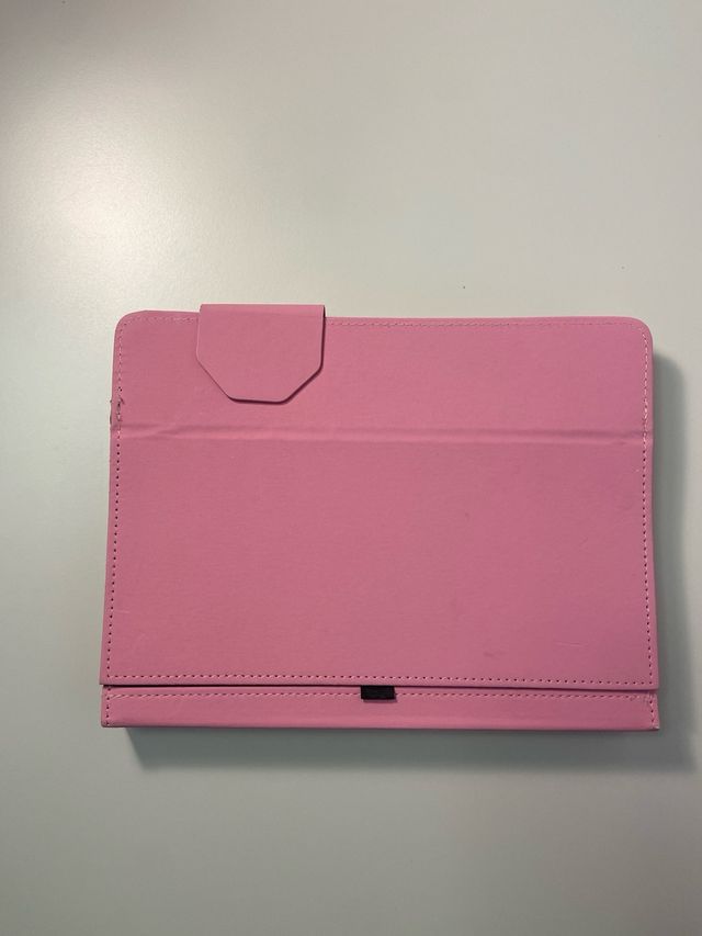 Funda teclado rosa para tablet