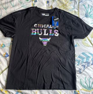 Camiseta Chicago Bulls negra, talla S