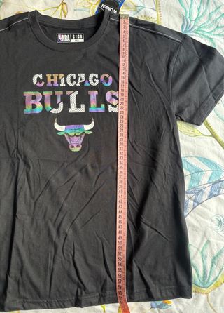 Camiseta Chicago Bulls negra, talla S