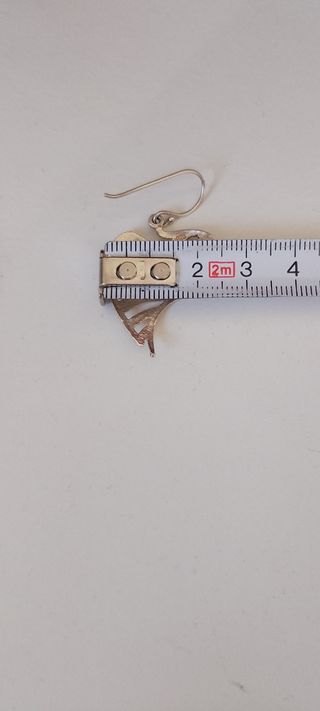 Pendiente plata corazón