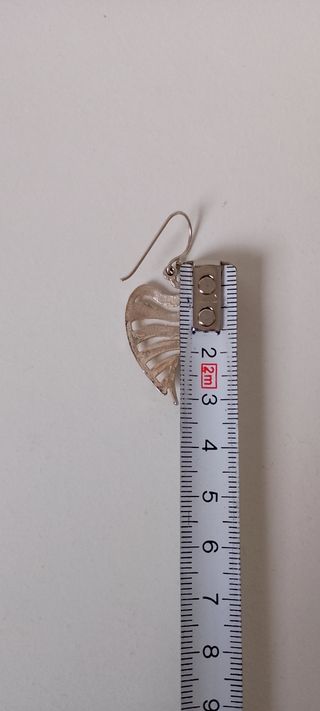 Pendiente plata corazón