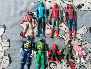 Lote Figuras Spiderman & Power Rangers