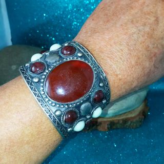 Bracciale Berbero Argentone e Rosso