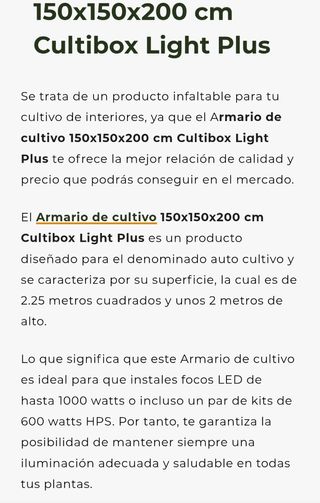 Armario Cultivo Interior