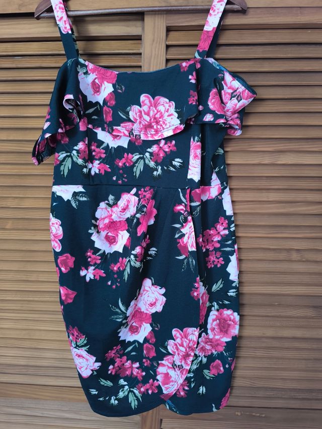 Vestido corto flores verano XXL
