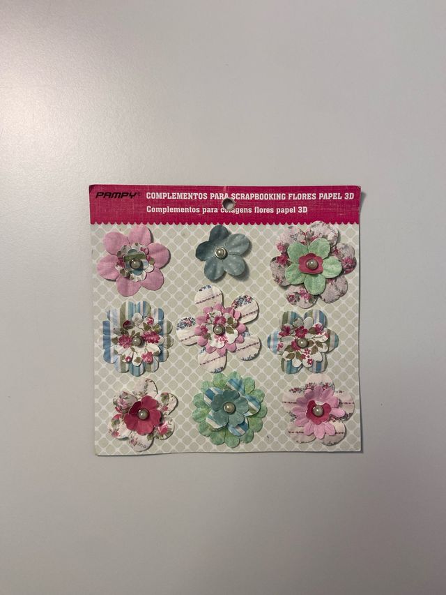 Flores 3D para scrapbooking x9