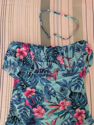 Costume intero Tezenis blu fiori