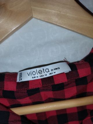 Vestido manga larga Mango - Rojo y Negro