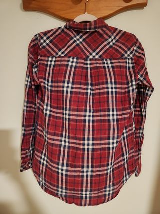 Camisa cuadros roja y azul