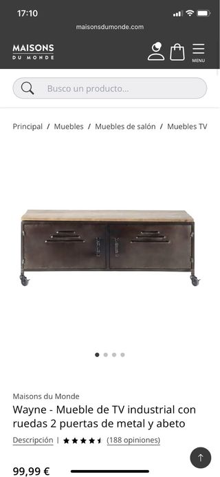 Mueble TV industrial Maisons du Monde