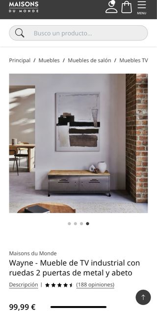 Mueble TV industrial Maisons du Monde