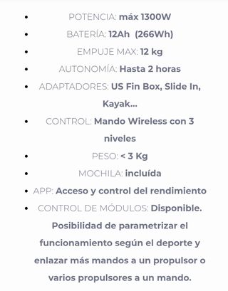 Jet eléctrico 1300w para Tabla Paddle Surf / Kayak