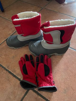 Set tuta da neve per bambini di 8 anni, stivali e guanti
