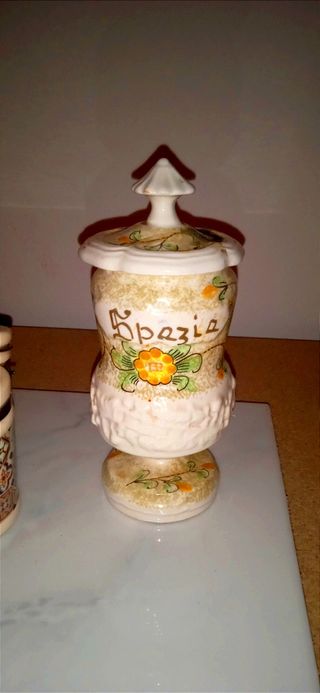 Albarelli spezie vintage maiolica