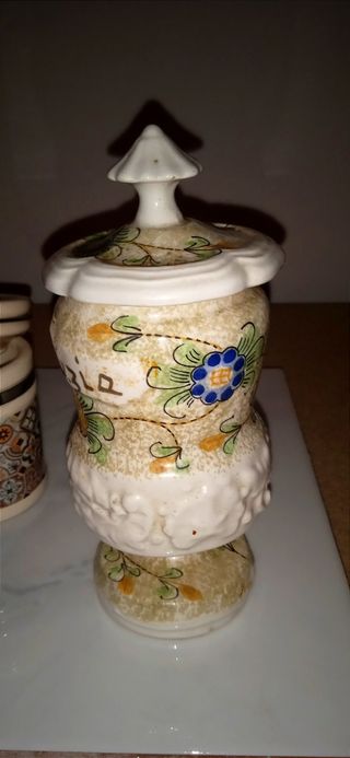 Albarelli spezie vintage maiolica