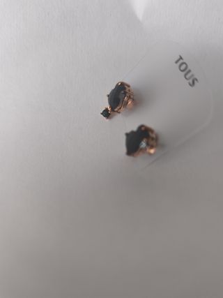 Pendientes con baño de oro rosa 18 kt sobre plata 