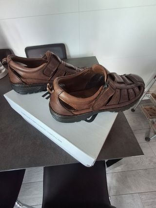 Sandalias caballero de Piel Marrón nº 41