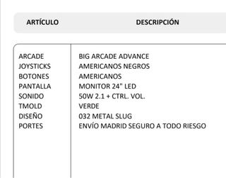 Máquina recreativa Rex Arcade