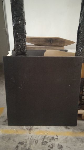 Mesa extensible Ikea negra amarrronada