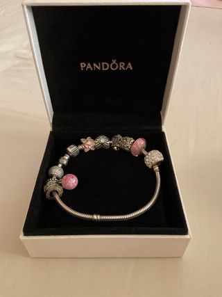 Pulsera Pandora 10 charms rosa
