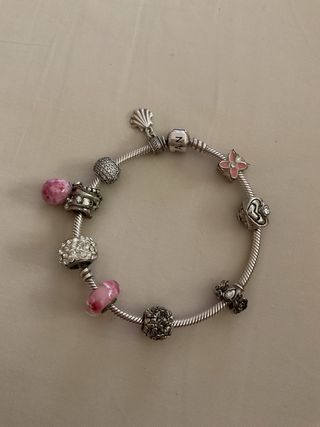 Pulsera Pandora 10 charms rosa