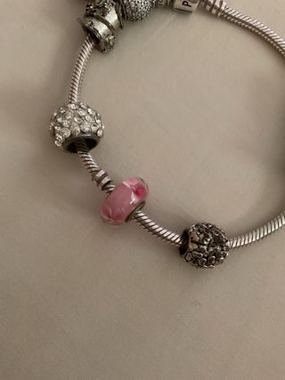 Pulsera Pandora 10 charms rosa