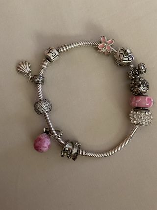 Pulsera Pandora 10 charms rosa
