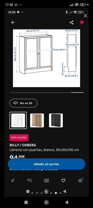 Librería BILLY Ikea - Blanca