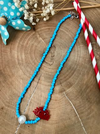 Collar cangrejo y perla