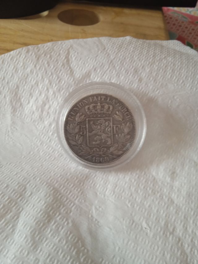 Moneda antigua Bélgica - 1868