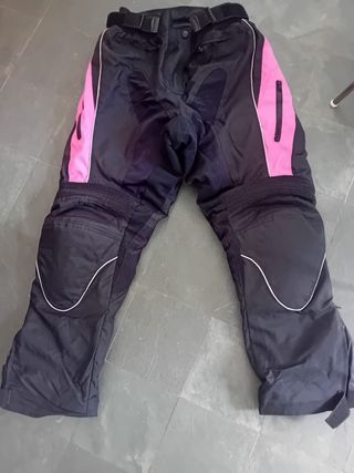 Traje moto mujer c/accesorios