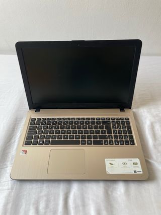 Portátil Asus Vivobook dorado y negro AMD A9