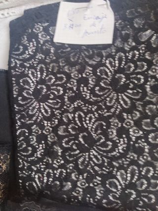 Lote Encajes negros y dorados