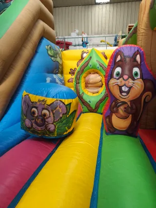 Hinchable de salto con tobogán