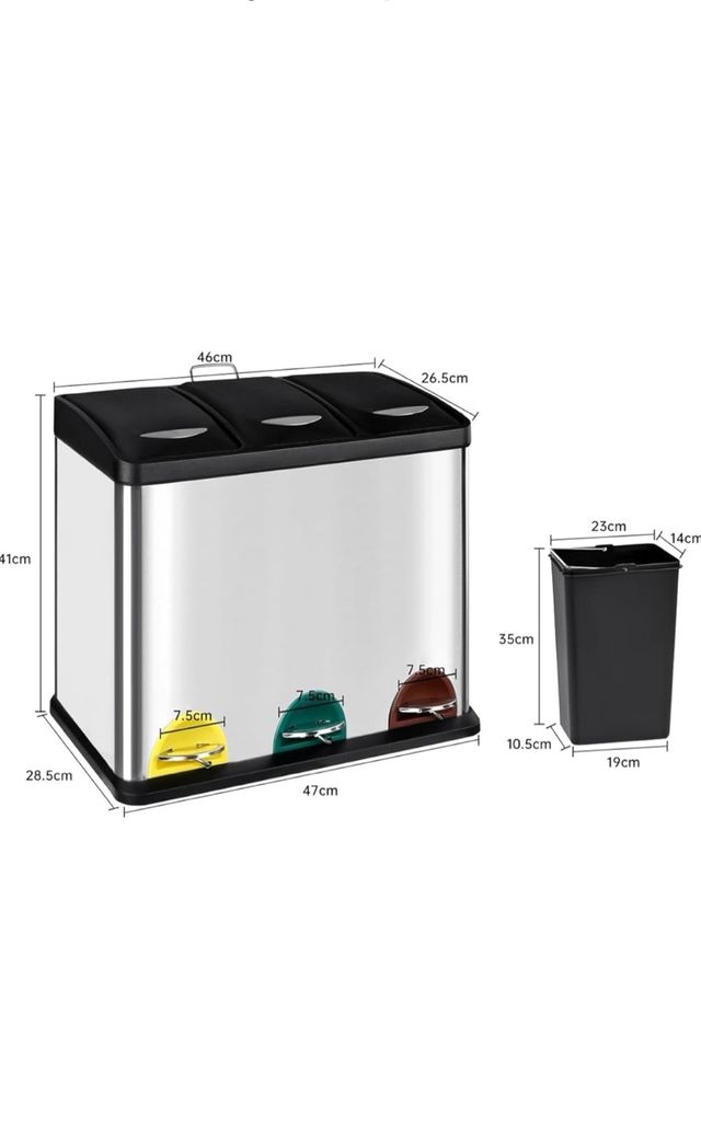 Pattumiera a 3 scomparti