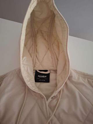 Abrigo acolchado beige mujer