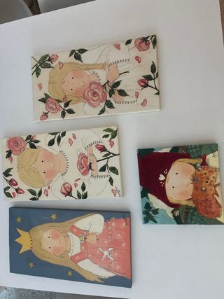 4 Cuadros infantiles pintados a mano