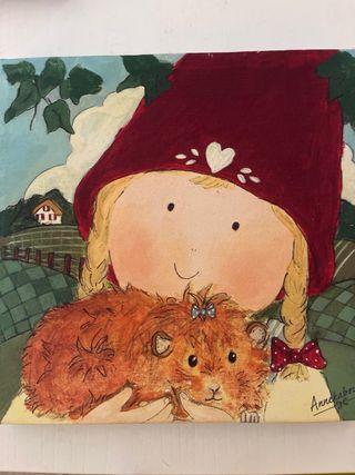 4 Cuadros infantiles pintados a mano