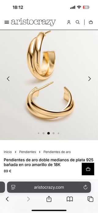 Pendientes aro doble aristocrazy