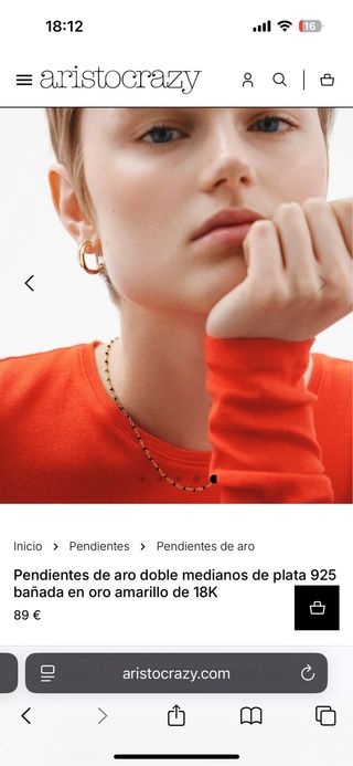Pendientes aro doble aristocrazy