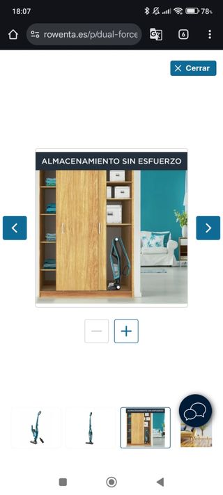 Aspiradora Rowenta sin cable