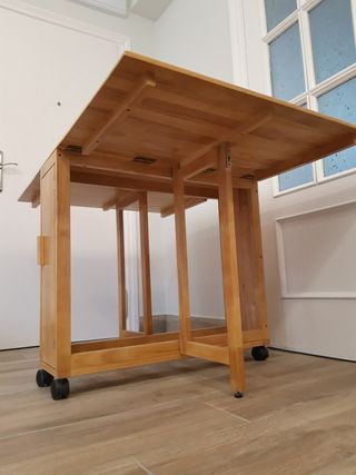 Mesa plegable madera maciza