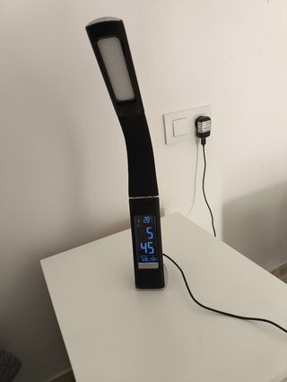 Lampara escritorio LED + reloj