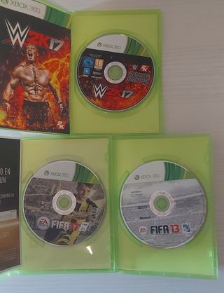 3 Juegos Xbox 360: FIFA 13, FIFA 17 y WWE 2K17