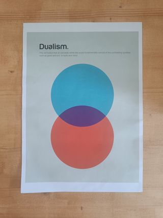 Poster dualismo lámina cuadro o marco A3