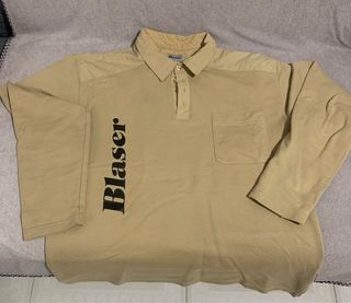 Jersey Blaser beige manga larga