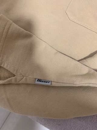 Jersey Blaser beige manga larga