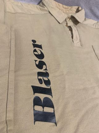 Jersey Blaser beige manga larga